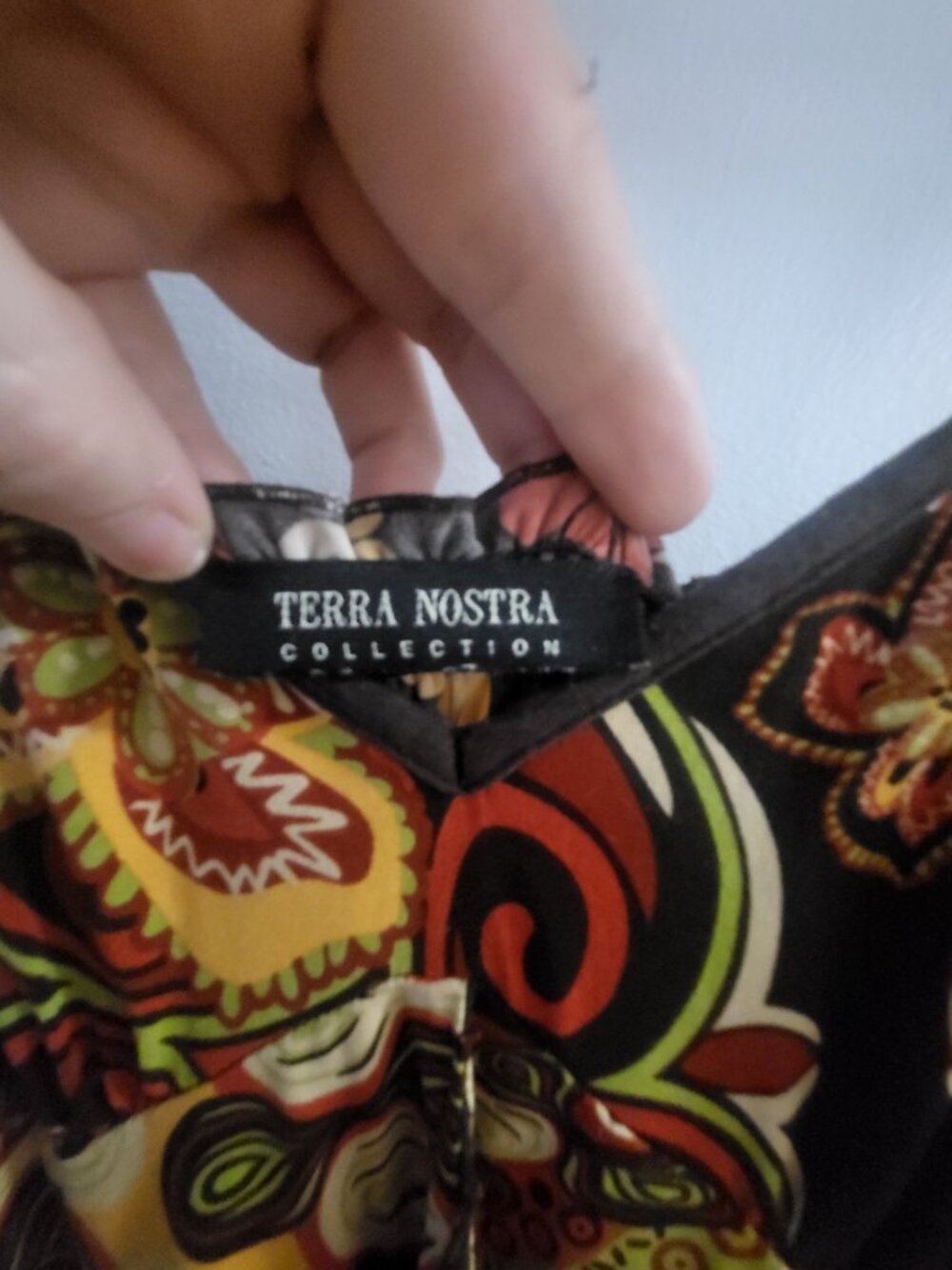 Terra Nostra Boho Patchwork Print V-Neck Maxi Dress - M - Picture 7 of 8